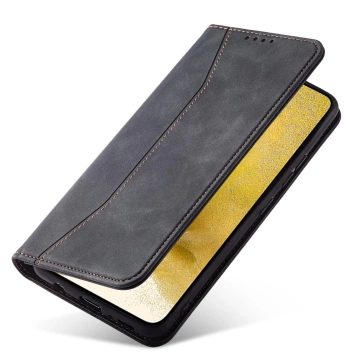 Magnet Fancy Case Case pro Samsung Galaxy S22 (S22 Plus) Pouch Pouzdro na peněženku Black