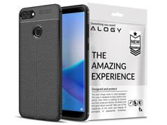 Handyhülle Alogy Leather Armor für Huawei Y9 2018 Panzerhülle Case Schwarz