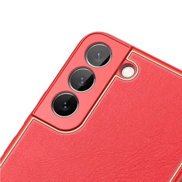 Dux Ducis Yolo elegant case cover made of ecological leather for Samsung Galaxy S22 (S22 Plus) red