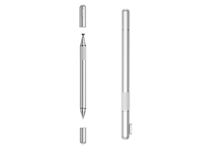 Стилус для екрана 2в1 Precision Pen Baseus Household Pen Silver