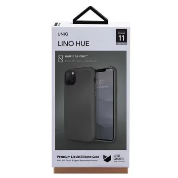 Чохол UNIQ Lino Hue iPhone 11 Pro Max сірий / сірий мох