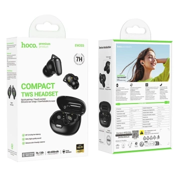 Hoco TWS EW203 Bluetooth 5.4 Wireless Earphones Black