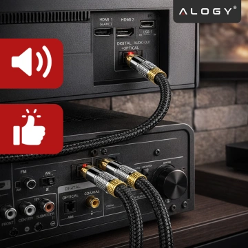 Optical digital cable Alogy 6.0mm Audio TV PC cable 1.8m