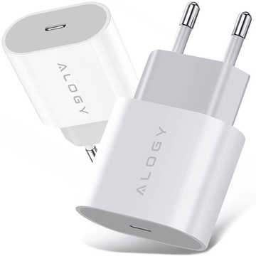 Rychlá a výkonná 35W USB-C nástěnná nabíječka USB typ C PD GaN pro iPhone Alogy White