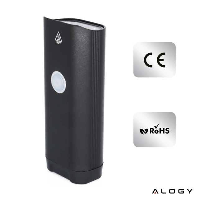 Světlo na kolo Přední LED světlo na kolo Osvětlení na kolo Vodotěsné IPX5 Alogy P12 Bike Light Black