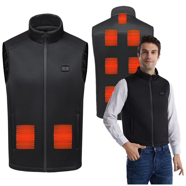 Vyhřívaná vyhřívaná elektrická vesta unisex bunda vel. XL zimní vesta Mozos HV4 černá