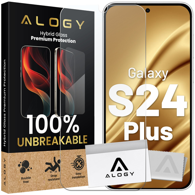 Hybridní sklo pro obrazovku Samsung Galaxy S24 Plus Alogy Flexi Glass 9H Case Friendly plochá obrazovka