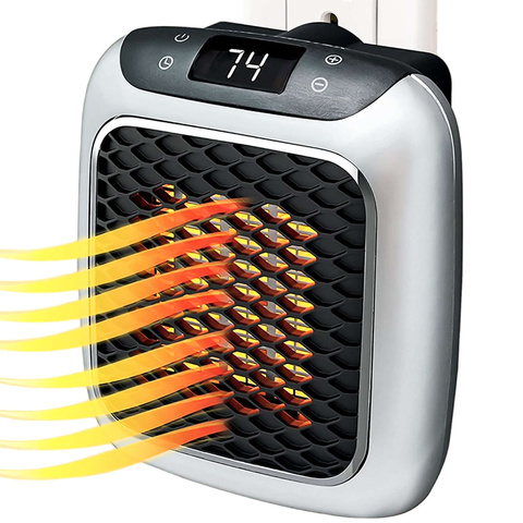 Výkonný mini elektrický ohřívač Farelka ventilátorový ohřívač pro zásuvkový kontakt Pilot 800W ohřívač ohřívač EU Alogy šedá