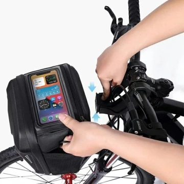 WILDMAN Handlebar Bag GS9 3L Bike Holder Black Waterproof