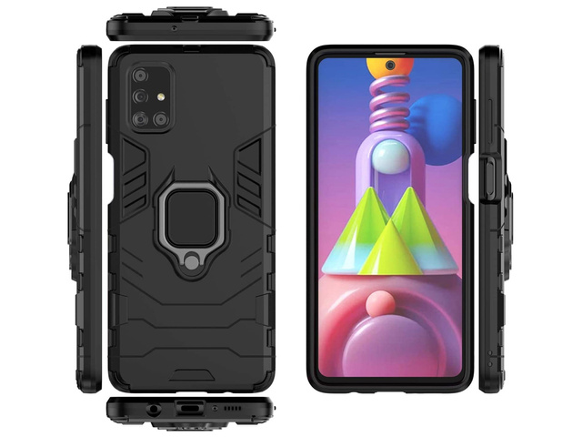 Pouzdro Alogy Stand Ring Armor pro Samsung Galaxy M51 černé