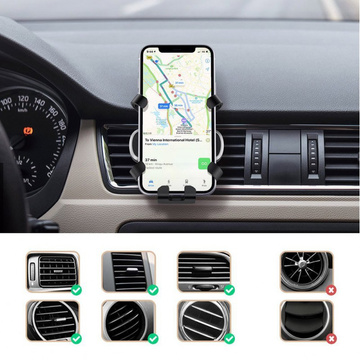 Gravitational car holder UGREEN LP228 for a checkered phone Black