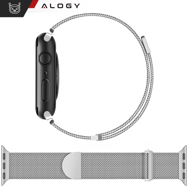Alogy Steel Strap Apple Watch Bracelet 42/44/45/49mm Stainless Steel Silver