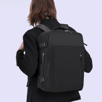 Bange Waterproof Backpack for Laptop 15.6" City Travel 45x30x16 cm for Work Airplane Men's Women's with USB Port Black