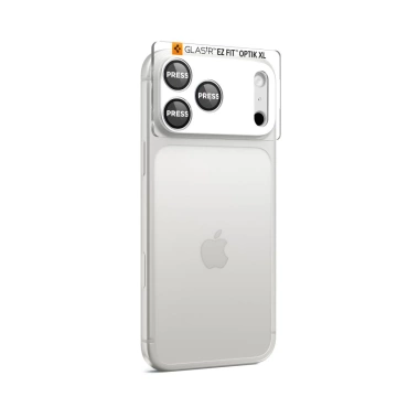 Osłona Aparatu do iPhone 17 Pro Spigen Optik Pro XL EZ Fit Silver