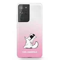 Karl Lagerfeld KLHCS21LCFNRCPI S21 Ultra G998 жорсткий футляр рожевий / рожевий Choupette Fun