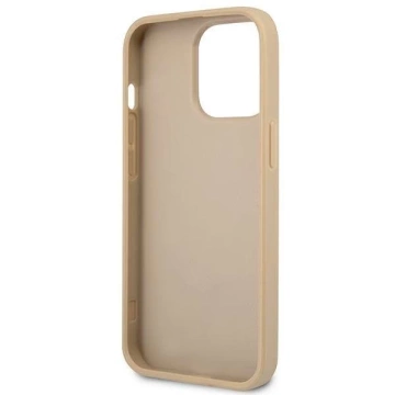 Guess GUHCP13LPSATLE iPhone 13 Pro / 13 6,1" beżowy/бежевий твердий чохол SaffianoTriangle Logo