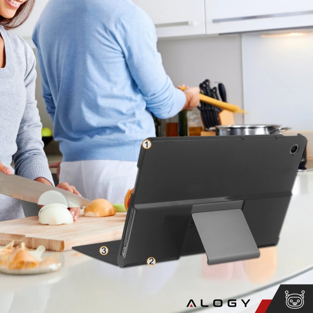 Protective case for Lenovo Tab Plus 11.5" 2024 TB351FU Alogy Book Cover Case tablet case Navy Blue