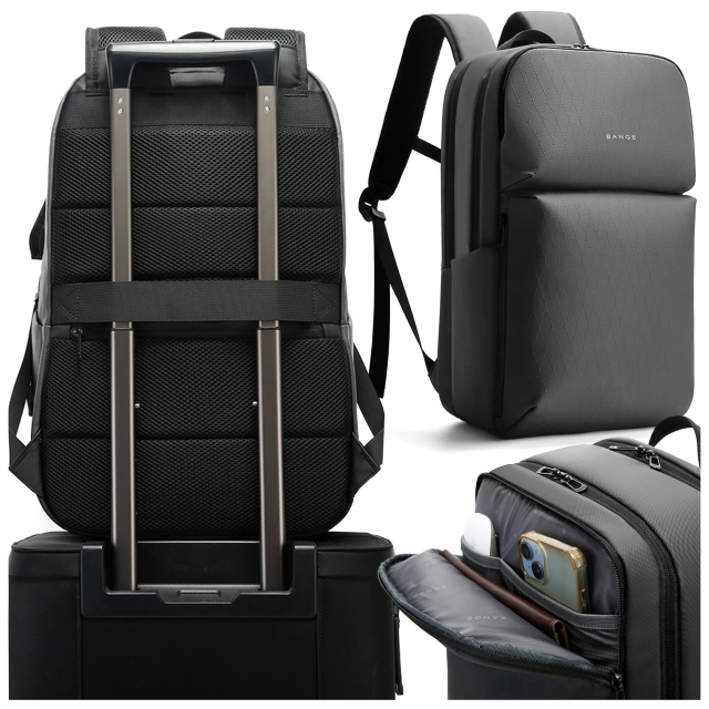 Bange 26L wasserdichter Rucksack für Laptops bis 15,6 Zoll – Geräumig und komfortabel, robust und atmungsaktiv, ideal für Stadt und Reisen, Arbeit und Flugreisen, Unisex – Grau