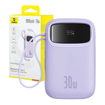 Baseus QPow 2 Powerbank 10000mAh 30W 2xUSB-C Purple