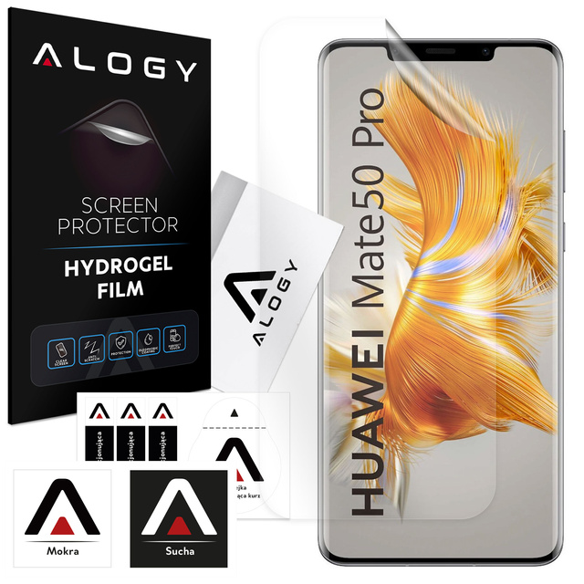 Hydrogélová fólia pre Huawei Mate 50 Pro, ochranná obrazovka telefónu, Alogy Hydrogel Film