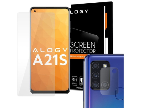 Загартоване скло Alogy на екран для Samsung Galaxy A21s Скло на лінзу