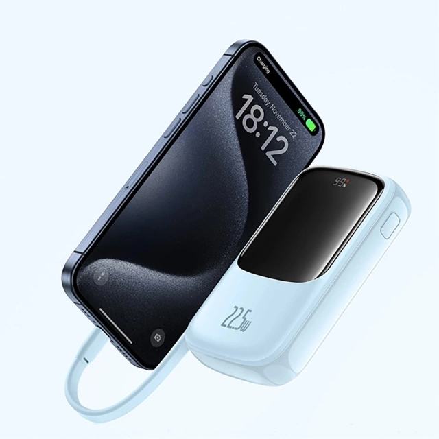 Powerbank Baseus Qpow Pro+ 22.5W 10000mAh USB-C Niebieski