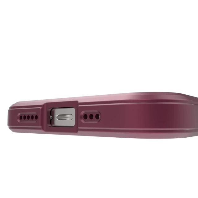 Pouzdro Magic Shield Case pro iPhone 12 Pro s elastickým pancéřovaným rukávem vínové barvy