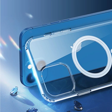 Dux Ducis Clin magnetické pouzdro pro iPhone 14 Plus kompatibilní s MagSafe transparentní