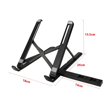 Alogy portable laptop table desk stand phone stand adjustable Black