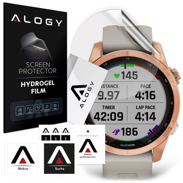 2x Alogy Hydrogel Schutzfolie für Garmin Fenix 7s Smartwatch