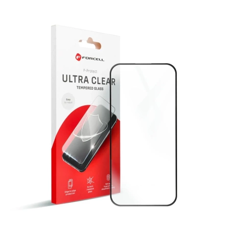 Szkło hartowane do iPhone 16 Plus Forcell Ultra Clear Glass czarne 9H