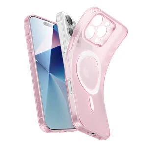 Прозорий чохол HaloLock для iPhone 16 Pro ESR Zero рожевого кольору