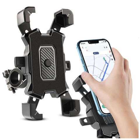 Alogy One Touch Bike Phone Holder 4.5-7" for handlebars for bicycle motorcycle scooter Black