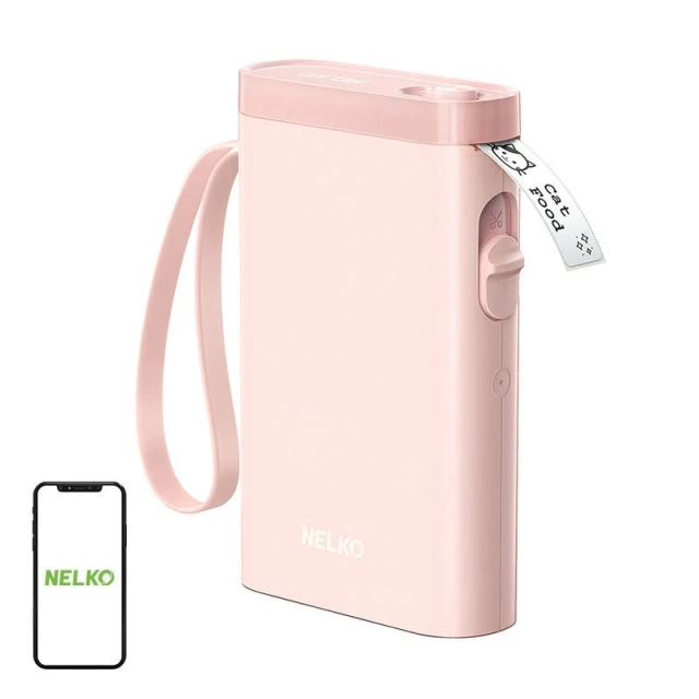 Nelko P21 Bluetooth USB-C Thermal Label Printer Pink