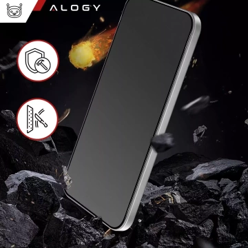 Захисне скло для Apple iPhone 16 Pro Max 9H Alogy Privacy EasyShield™️ з монтажною рамкою