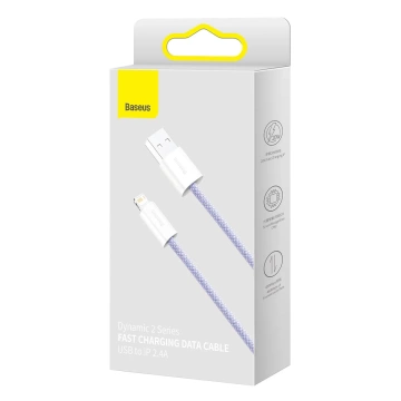 Baseus Dynamic 2 Series kábel USB-A - Lightning 2.4A 480Mb/s 2m fioletovy