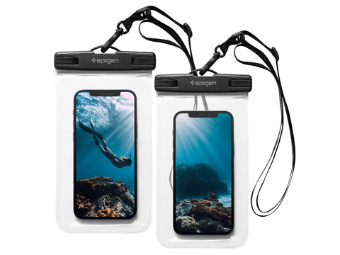 Univerzální vodotěsné pouzdro 2x pro telefon 6.8 Spigen A601 IPX8 Black