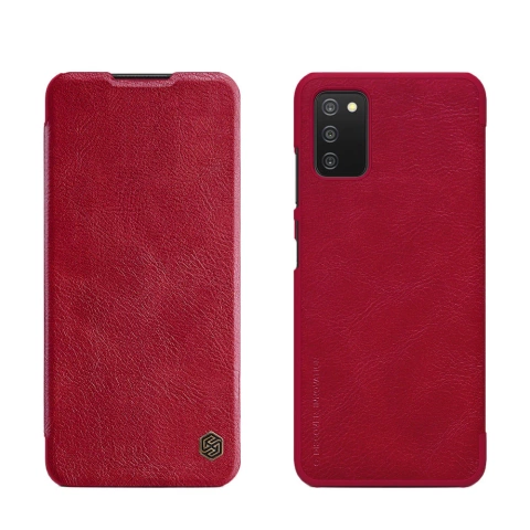 Kožené pouzdro Nillkin Qin pro Samsung Galaxy A03s červené