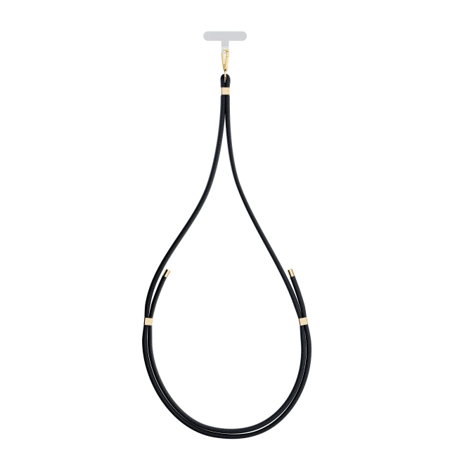 Universal smartphone lanyard 3mk EasyClip Elite Black (Gold)