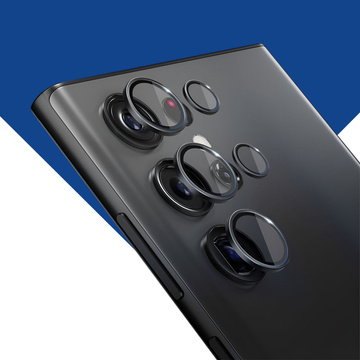 Objektivabdeckung für Samsung Galaxy S22 Ultra 5G – 3mk Lens Protection Pro Schwarz