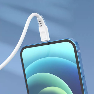 Kabel USB do USB-C Typ C Denmen D01T Fast Charge 2,4A 1m Bílá