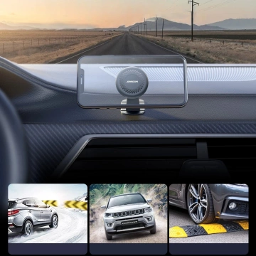 Магнітне кріплення для приладової панелі Joyroom JR-ZS356 з поворотом на 360° – темно-сіре