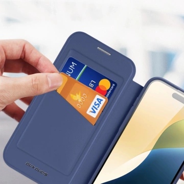 iPhone 16 Dux Ducis Skin X Pro MagSafe Hülle Flip Blau