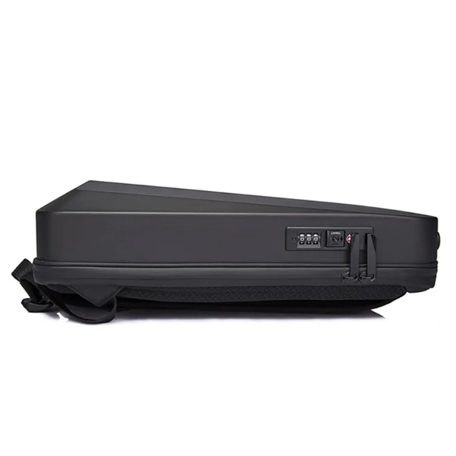 Vodotesný batoh Bange s ochranou proti krádeži na 15,6" notebook, cestovanie do mesta, 46x31x8 cm, do práce, do lietadla, pánsky, dámsky, s USB portom a kombinovaným zámkom, čierny