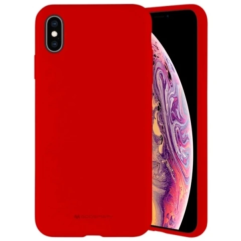 Mercury Silicone Phone Case for iPhone 14 Pro Max red/red