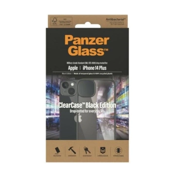 Чохол Etui PanzerGlass ClearCase для iPhone 14 Plus 6,7" Antibacterial czarny/black 0407