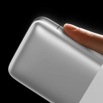 Baseus Bipow Pro Power Bank 10000mAh 20W bílá s USB Type A - USB Type C 3A 0,3m kabelem (PPBD040202)