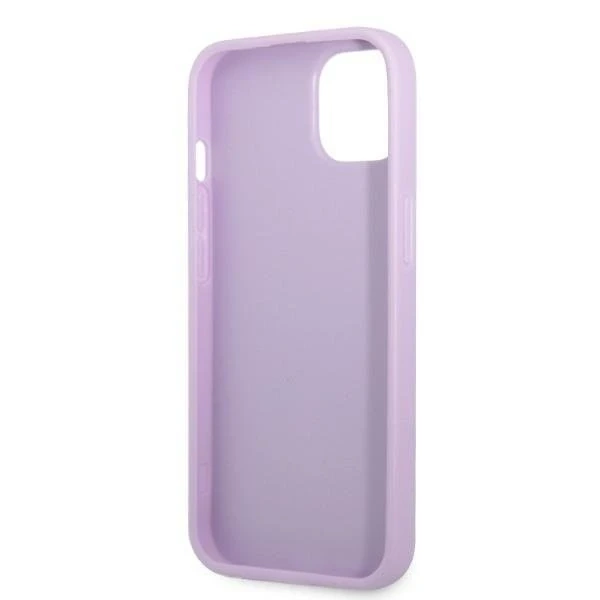 Etui Guess GUHCP13SPS4MU do Apple iPhone 13 Mini 5,4" purpurově/fialový pevný obal Saffiano 4G malé kovové logo
