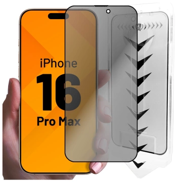 Tvrzené sklo Privacy pro Apple iPhone 16 Pro Max 9H Alogy Privacy EasyShield™️ s montážním rámečkem