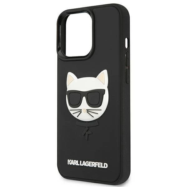 Karl Lagerfeld KLHCP13LCH3DBK 13 Pro / 13 6,1" černé/černé pevné pouzdro 3D Gumová Choupette